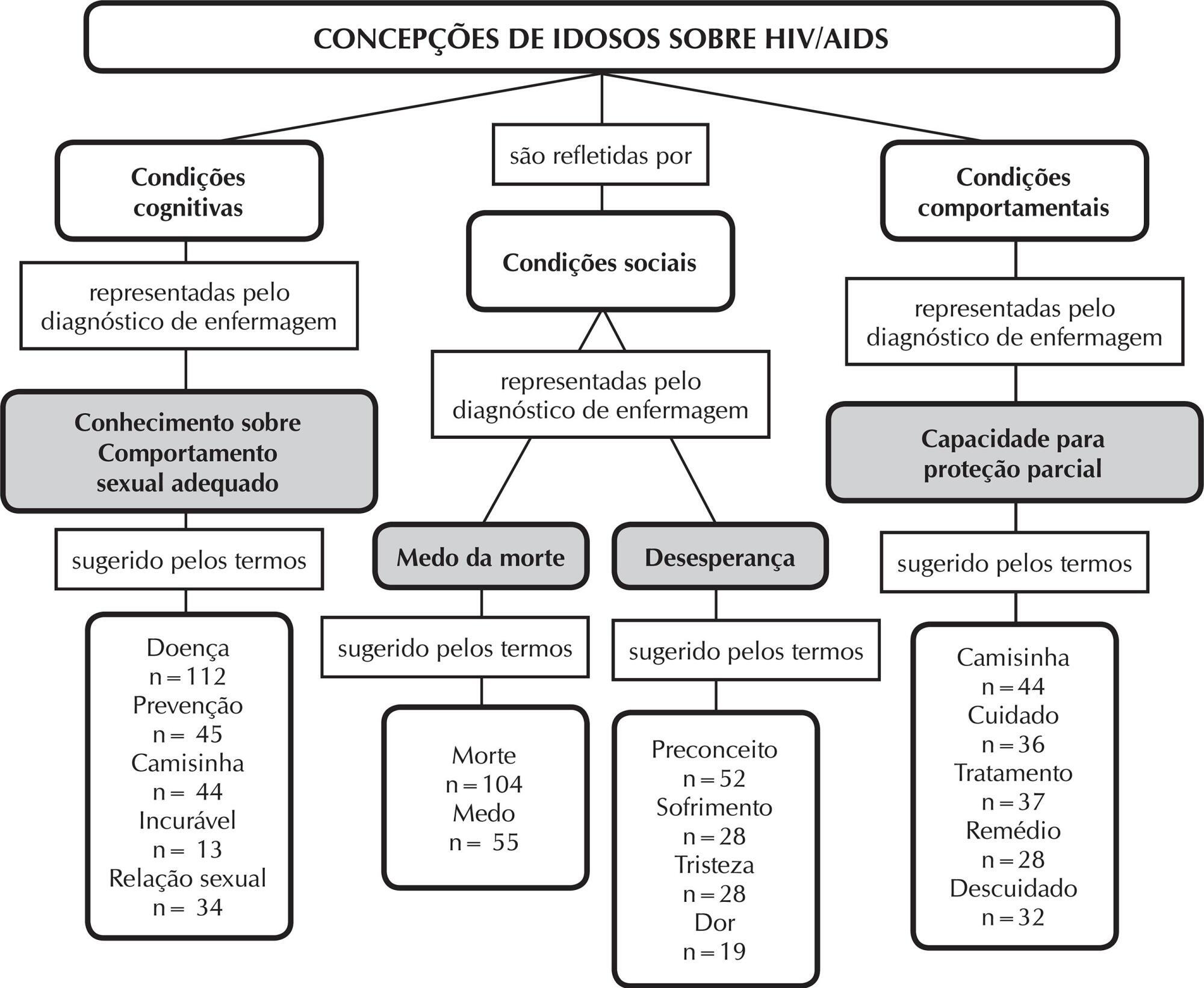 Concepções de idosos sobre vulnerabilidade ao HIV/Aids para construção de diagnósticos de enfermagem