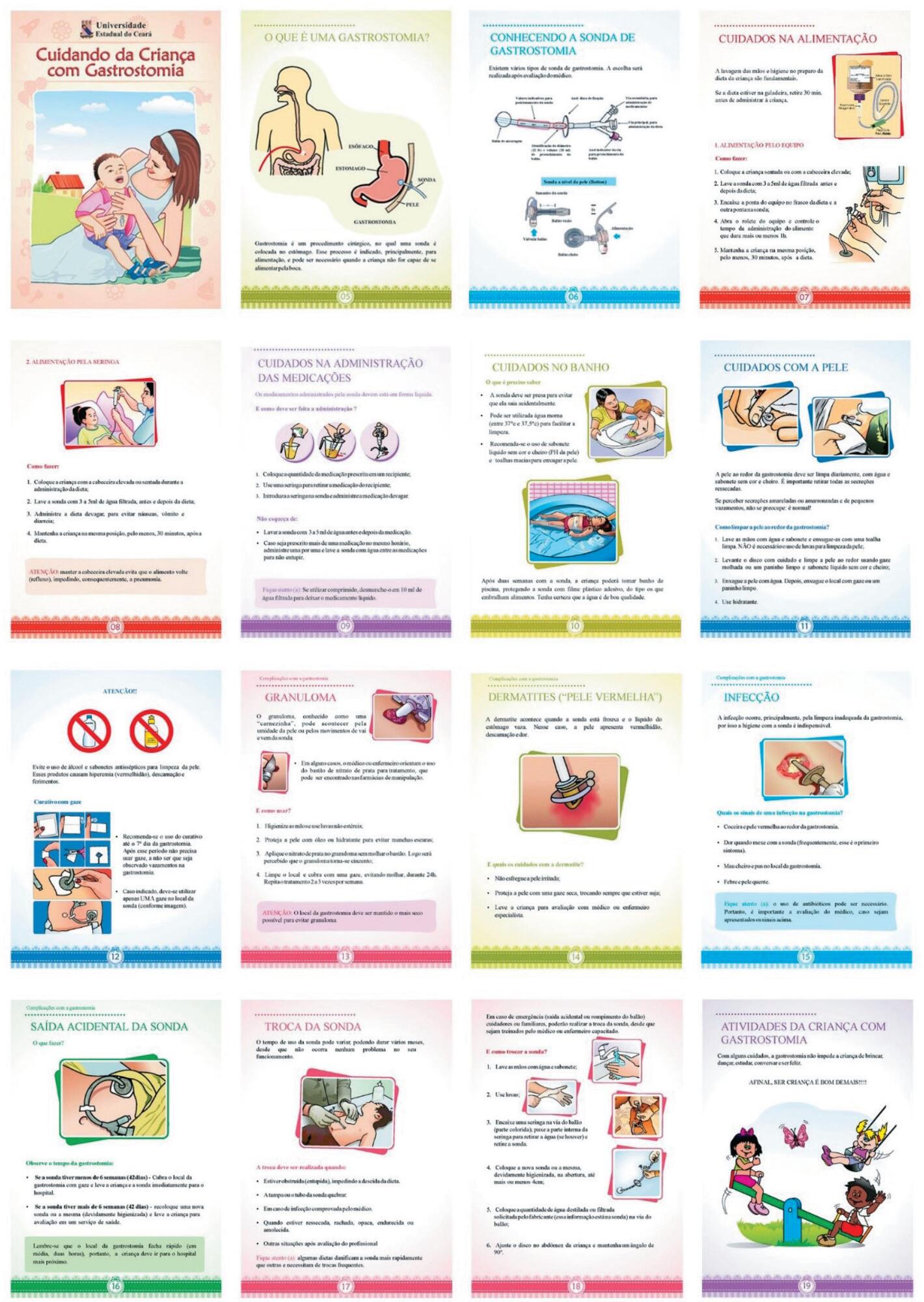 Construção e validação de cartilha educativa sobre cuidados para crianças com gastrostomia