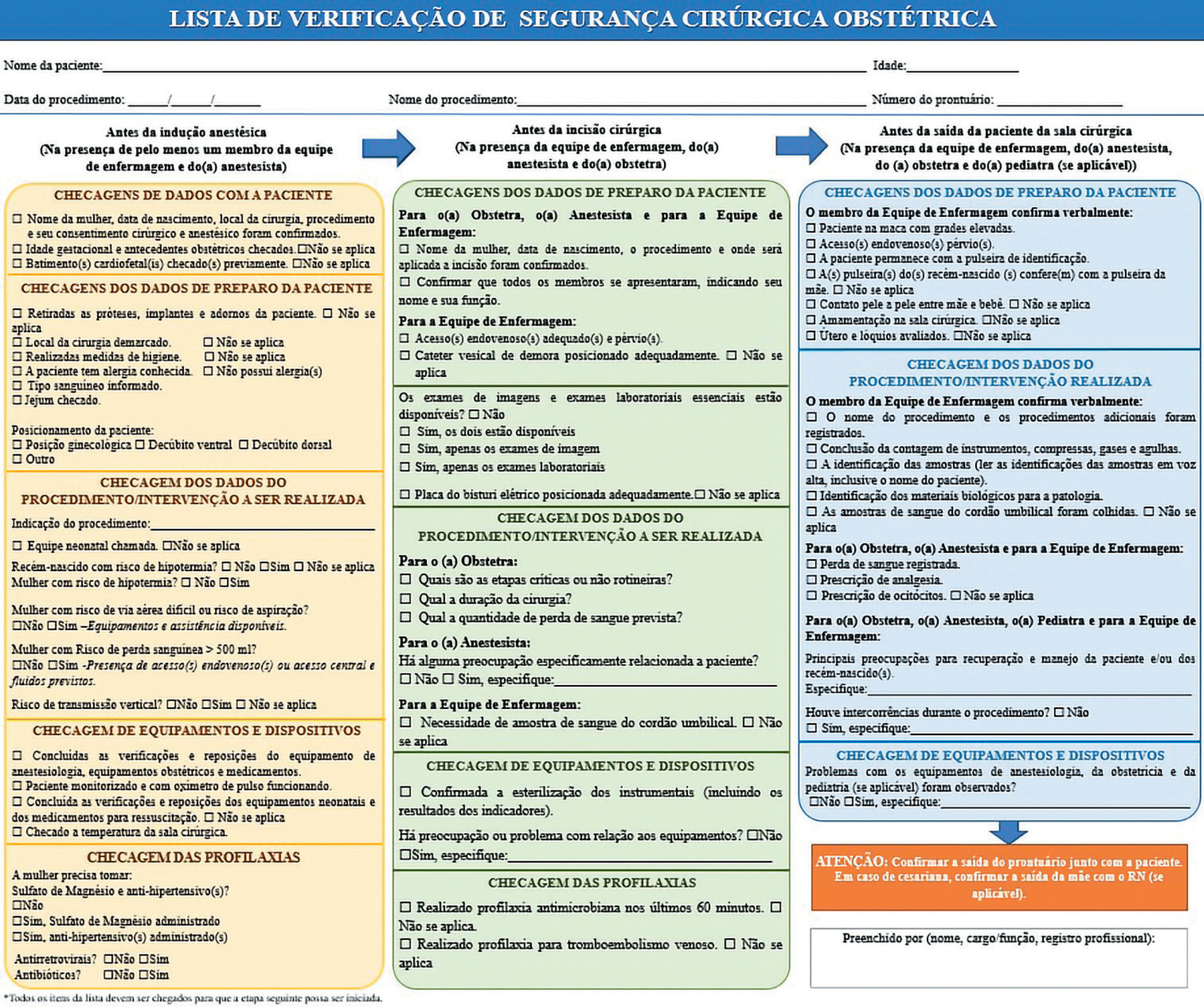 Elaboração e validação de tecnologia para segurança do cuidado intraoperatório obstétrico