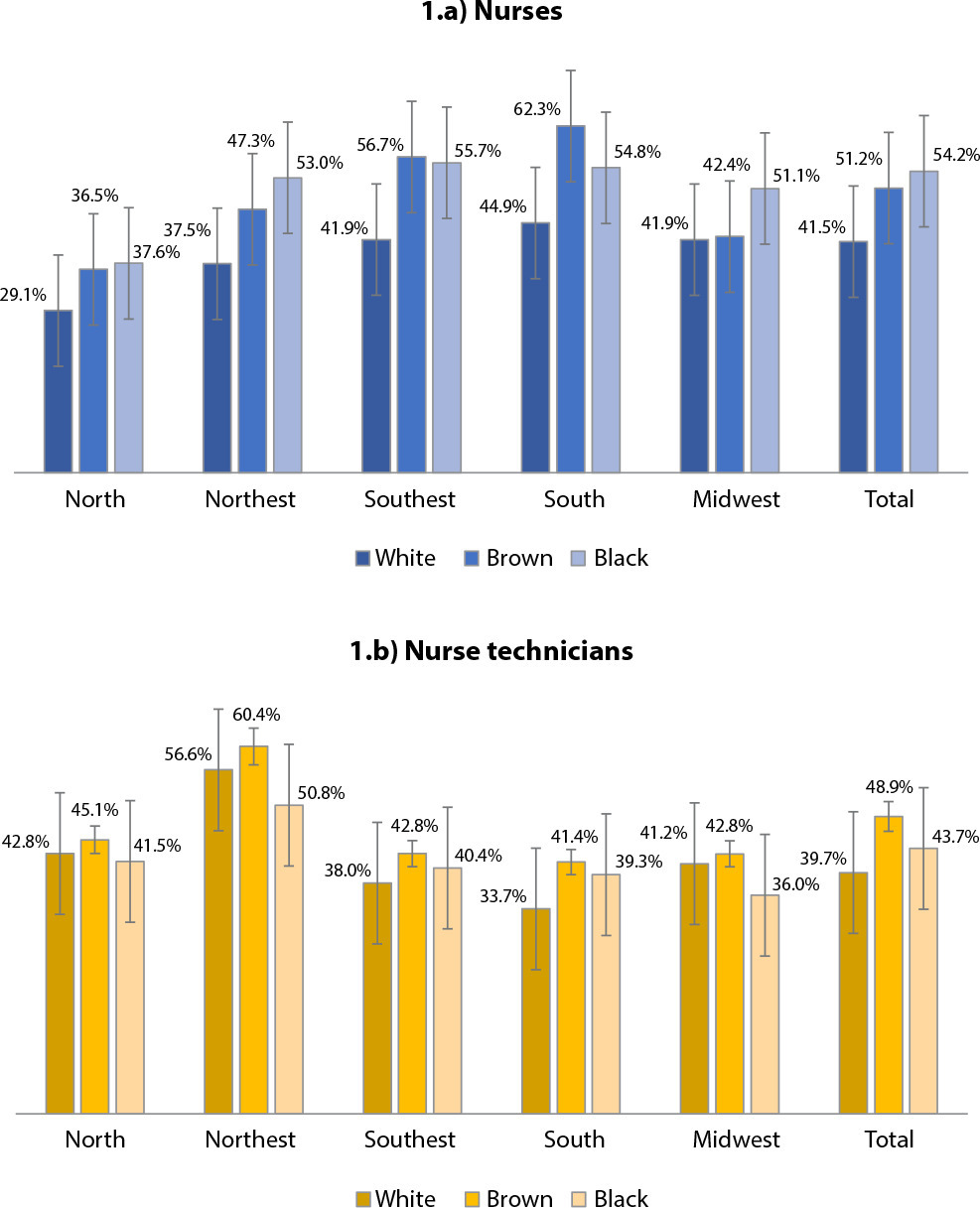 Nursing in Brazil: socioeconomic analysis with a focus on the racial composition