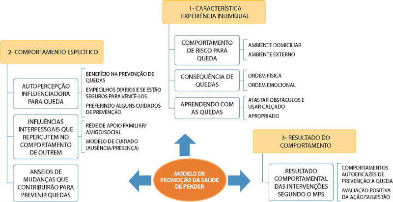 Processo de Enfermagem para idosas suscetíveis a queda na perspectiva do Modelo de Pender