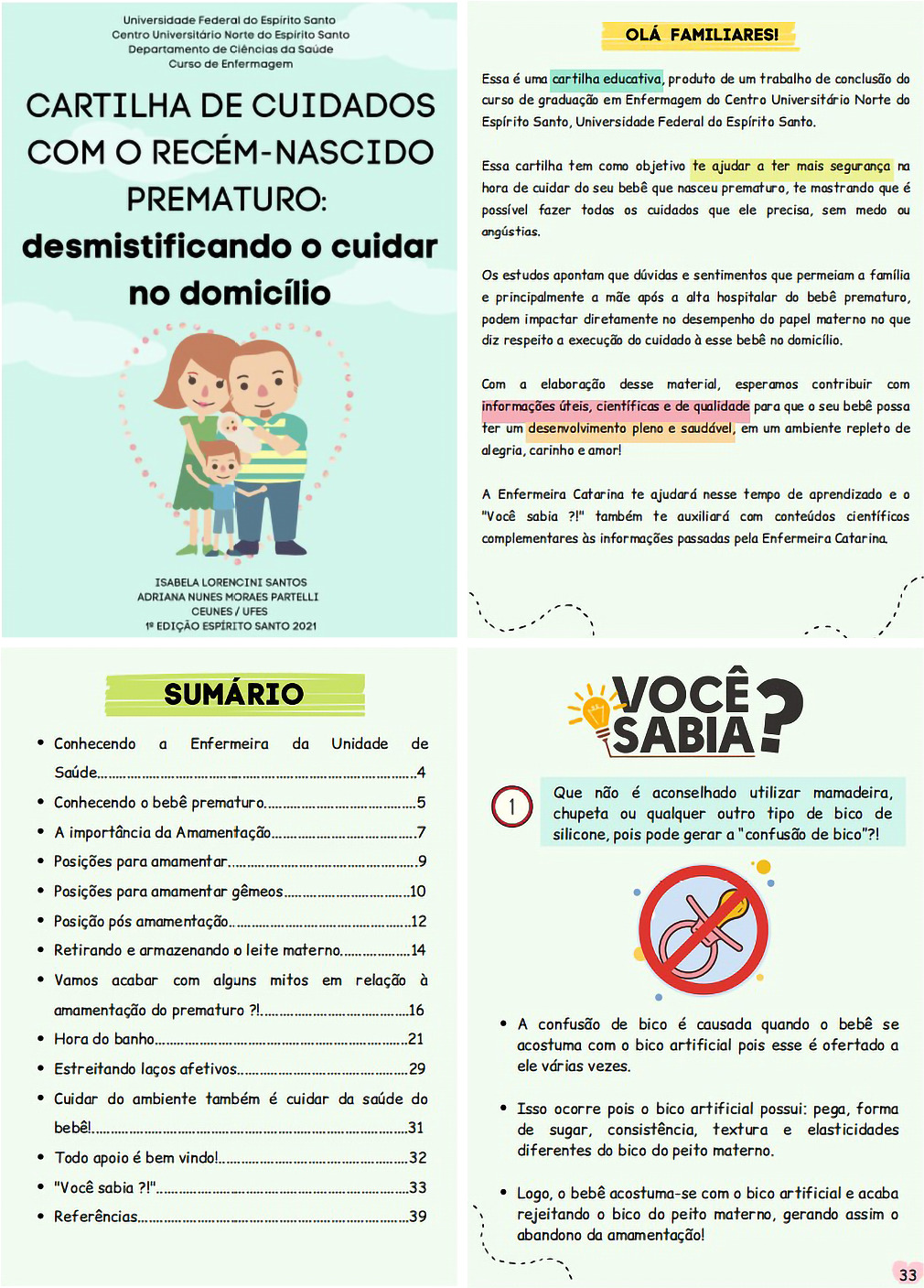 Produção e validação de material educativo: instrumento educativo para o cuidado domiciliar ao recém-nascido prematuro