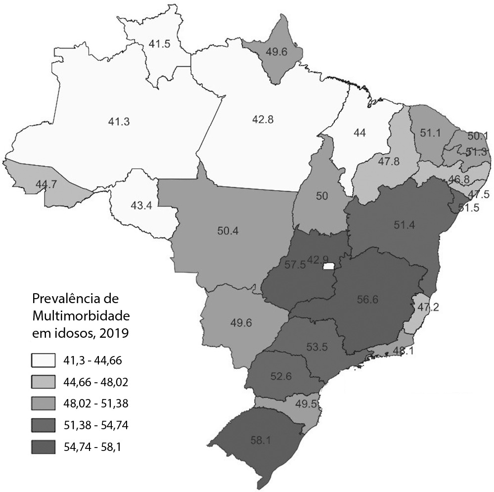 Qual é a carga de multimorbidade e os fatores associados à sua ocorrência em pessoas idosas brasileiras?