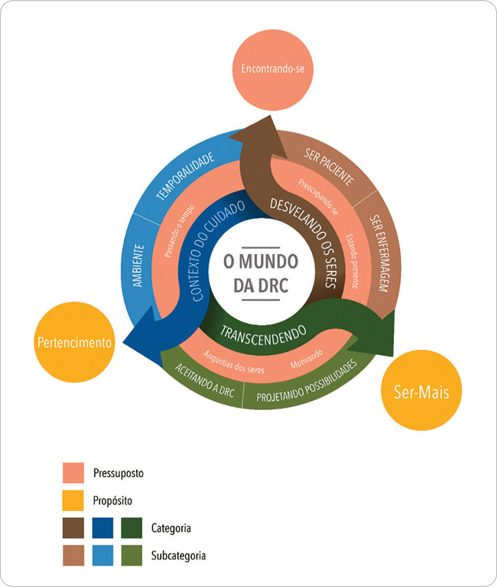 Teoria de médio alcance da dimensão existencial do ser-no-mundo da doença renal crônica: Teoria Fundamentada