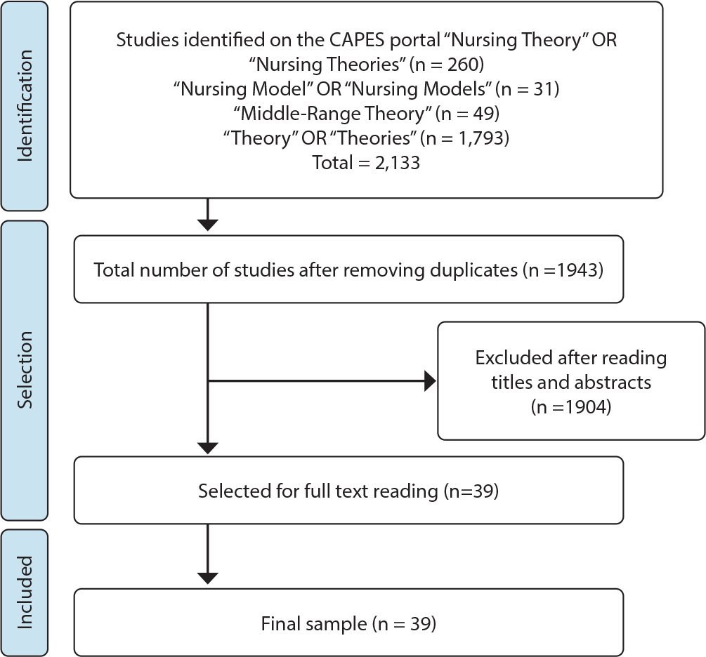 Brazilian nursing specific situation, middle and micro-range theories: a bibliometric study